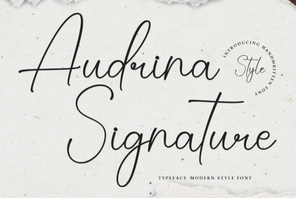 Audrina Signature: Elegant Script Font for Handmade Labels & Invitations