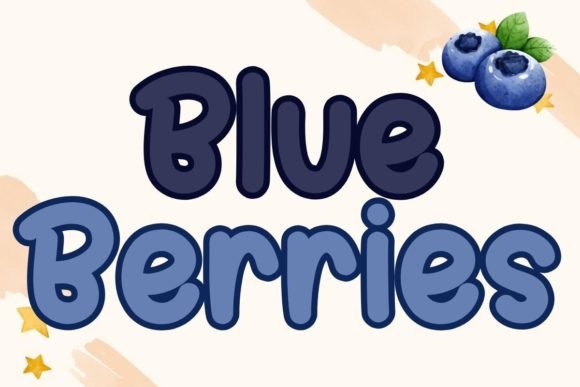 Blue Berries Font: Juicy, Playful Script for Handmade Labels & Printables