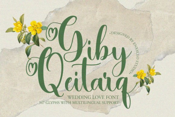 Giby Qeitarq: A Love-Infused Script Font for Digital Brand Moments