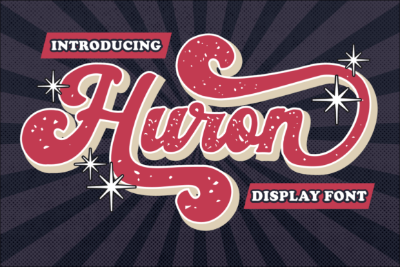 Huron: A Retro Script Display Font for Bold Digital Branding