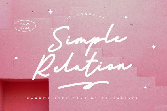 Simple Relation: A Modern Script Font for Editorial Design